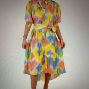 EUC Emily McCarthy Rowan dress in Geo print in XS